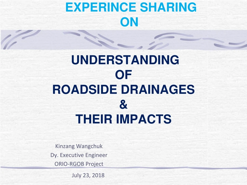 understanding of roadside drainages their impacts