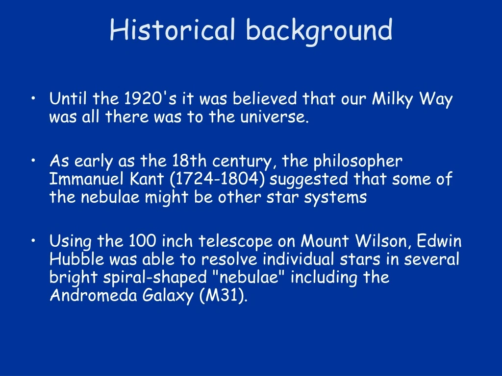 historical background