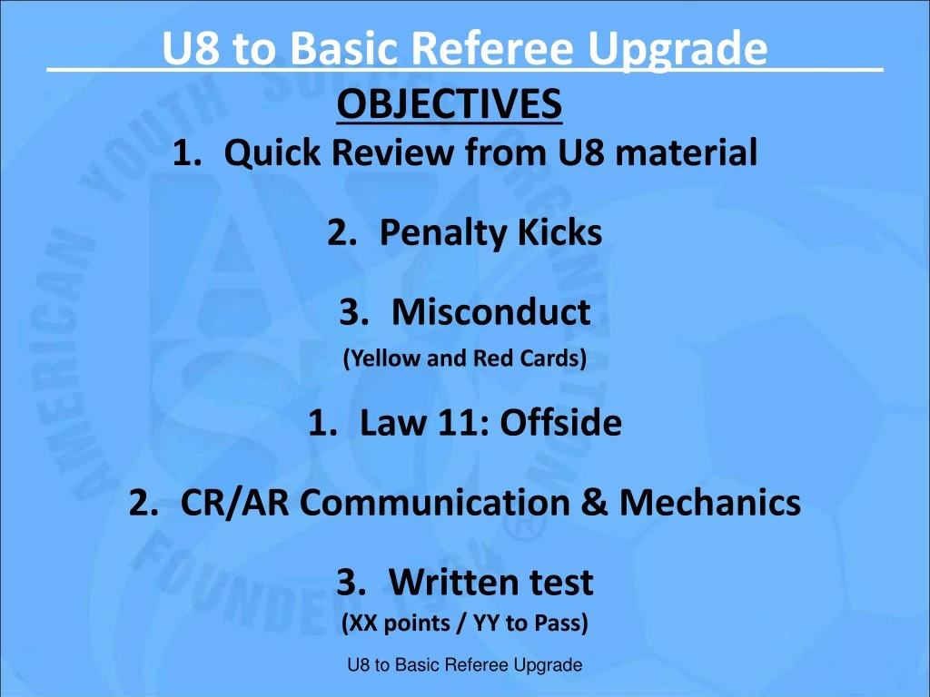 u8 to basic referee upgrade