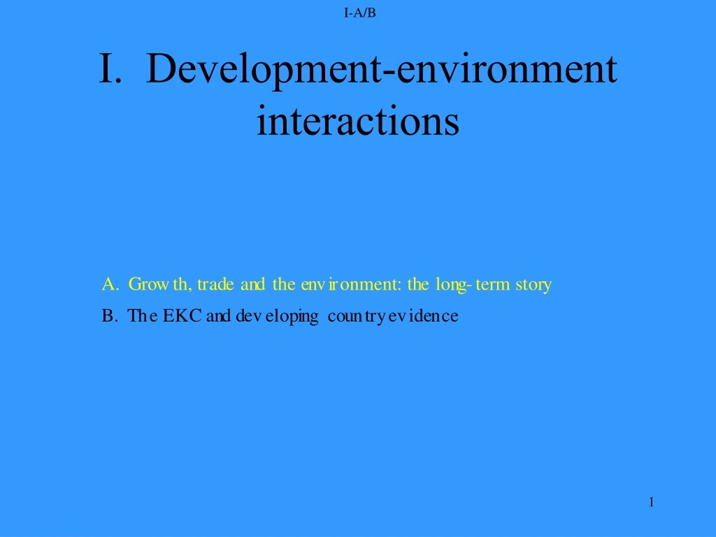 i development environment interactions