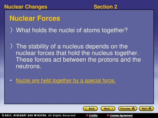 Nuclear Forces