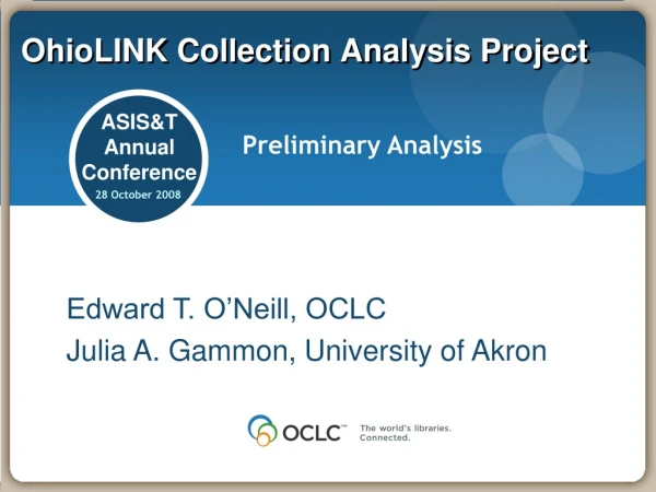 OhioLINK  Collection Analysis Project