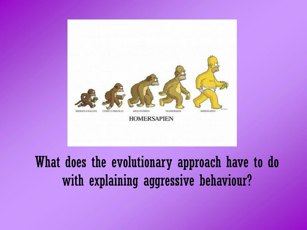 what does the evolutionary approach have
