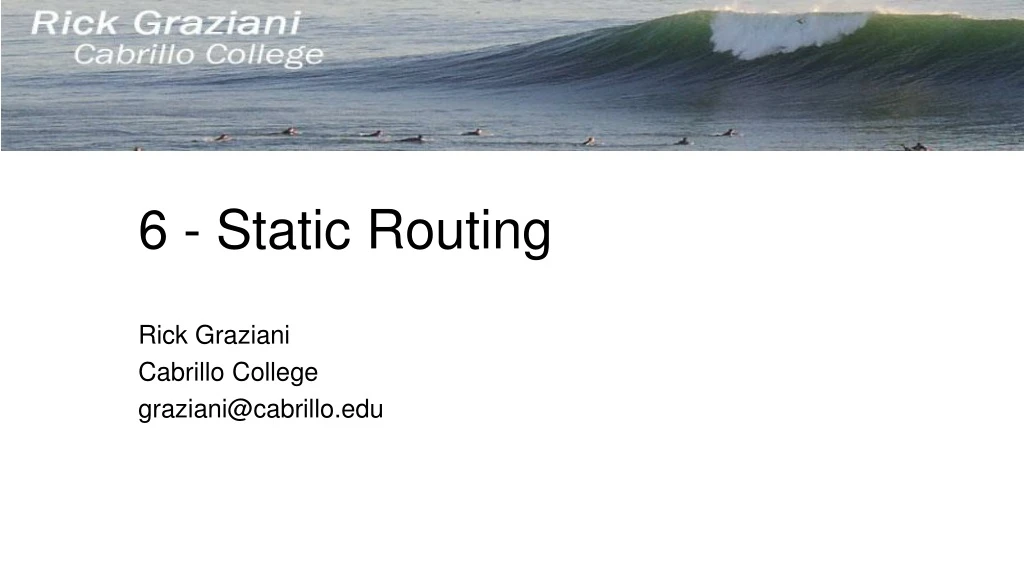 6 static routing