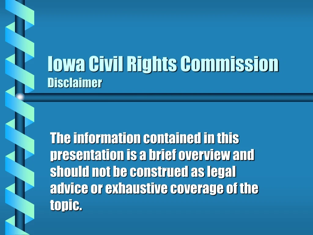 iowa civil rights commission disclaimer