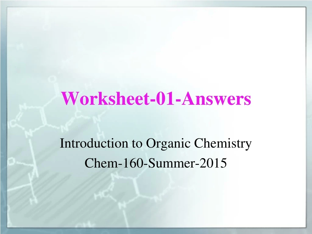 worksheet 01 answers