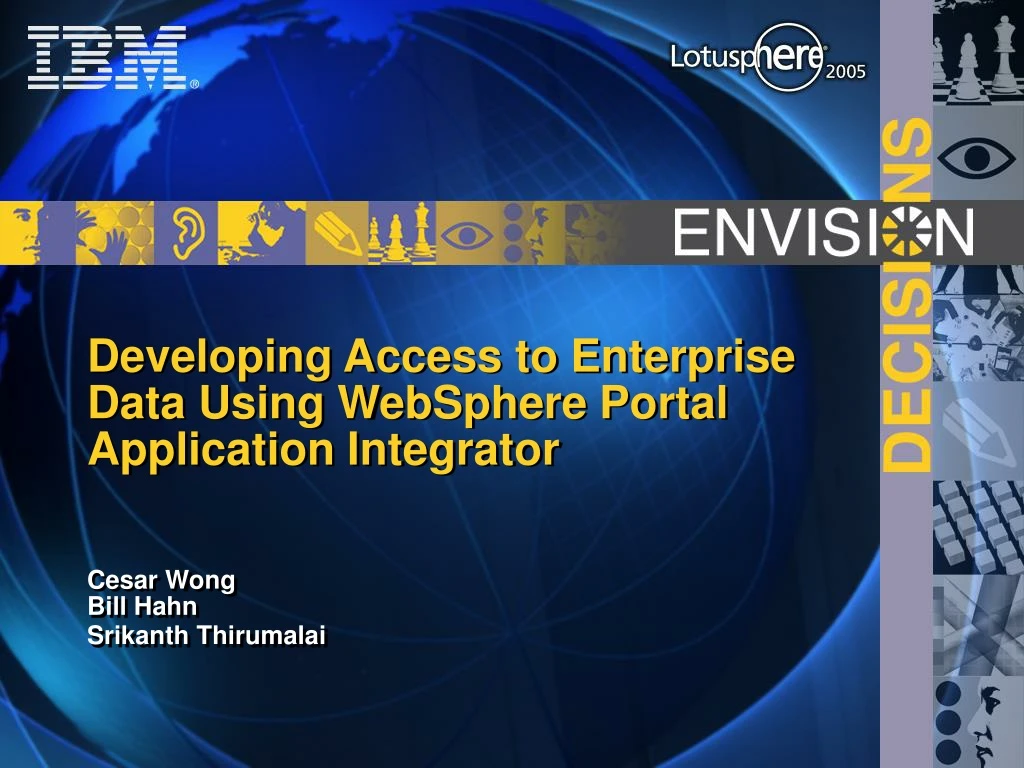 developing access to enterprise data using websphere portal application integrator
