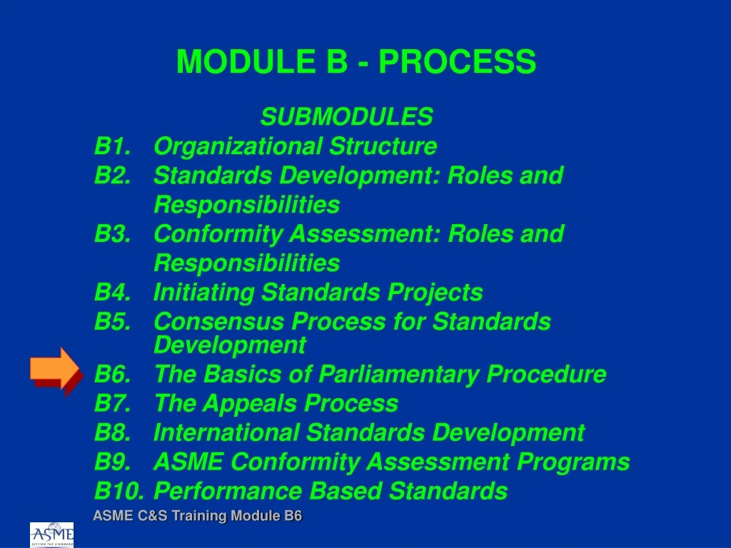 module b process