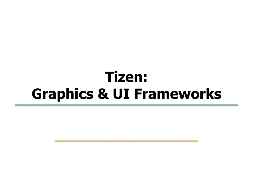 tizen graphics ui frameworks