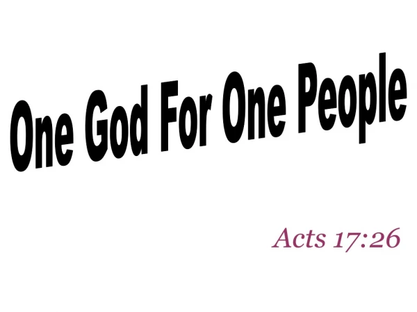 Acts 17:26