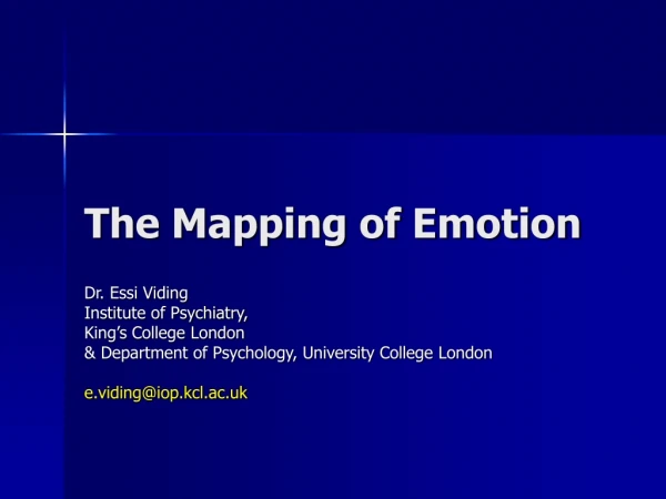 The Mapping of Emotion