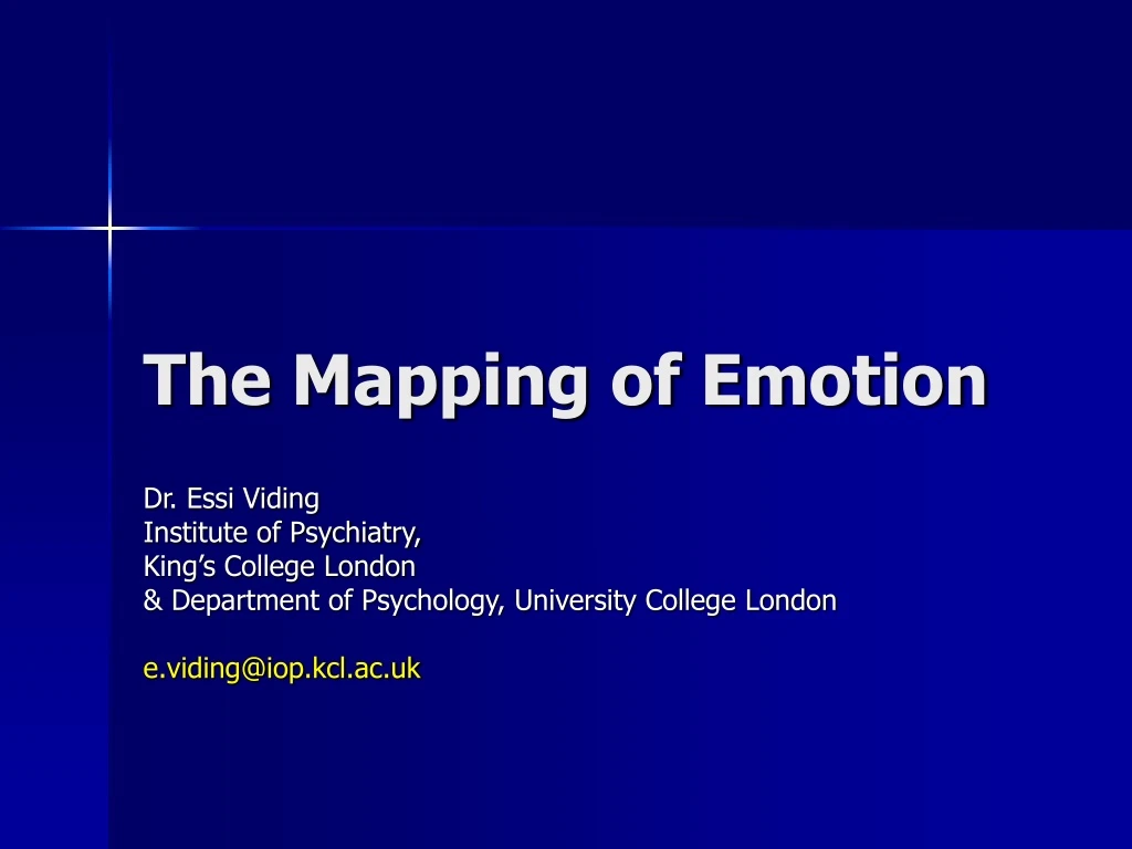 the mapping of emotion