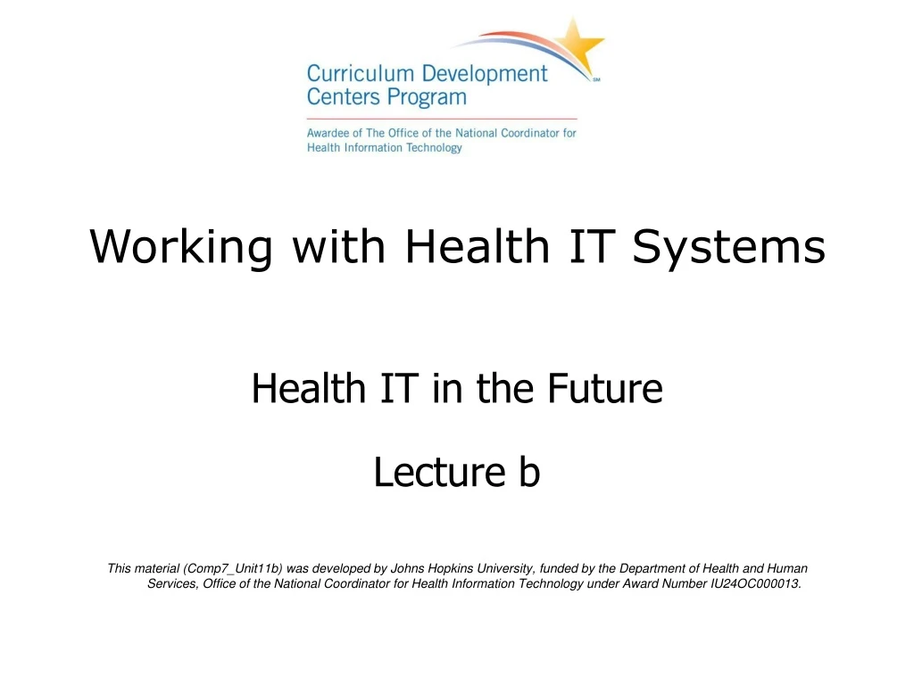 working with health it systems