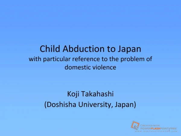Child Abduction to Japan