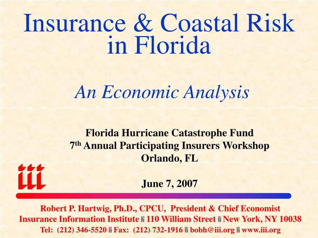 insurance coastal risk in florida an economic analysis