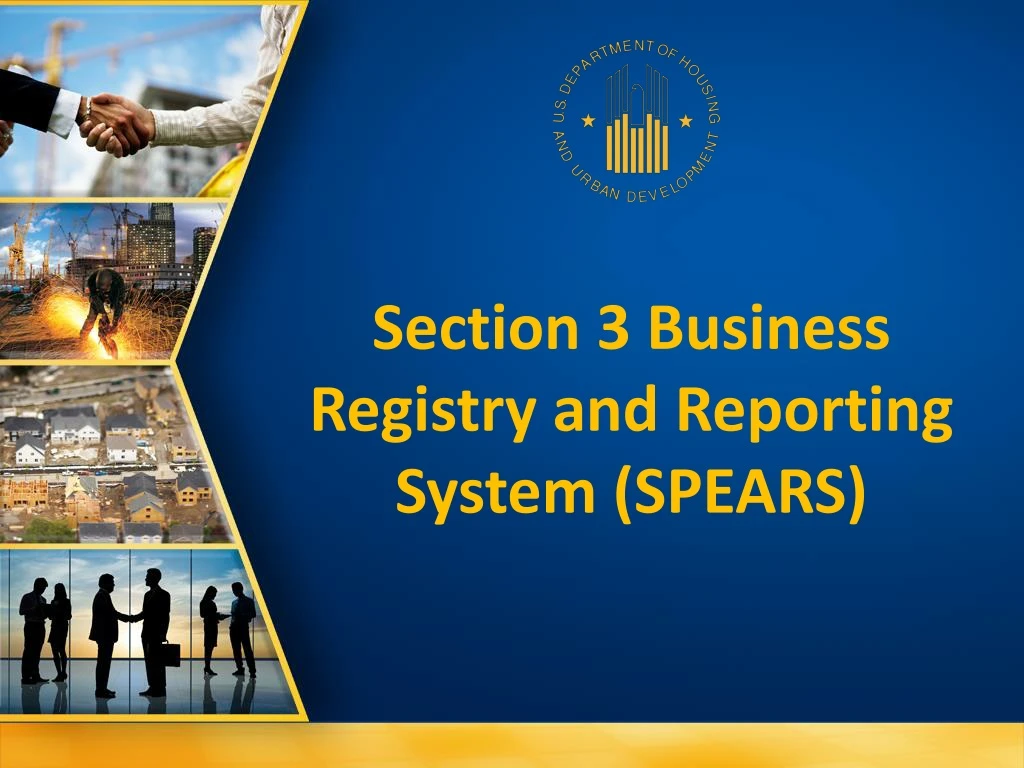 section 3 business registry and reporting system spears