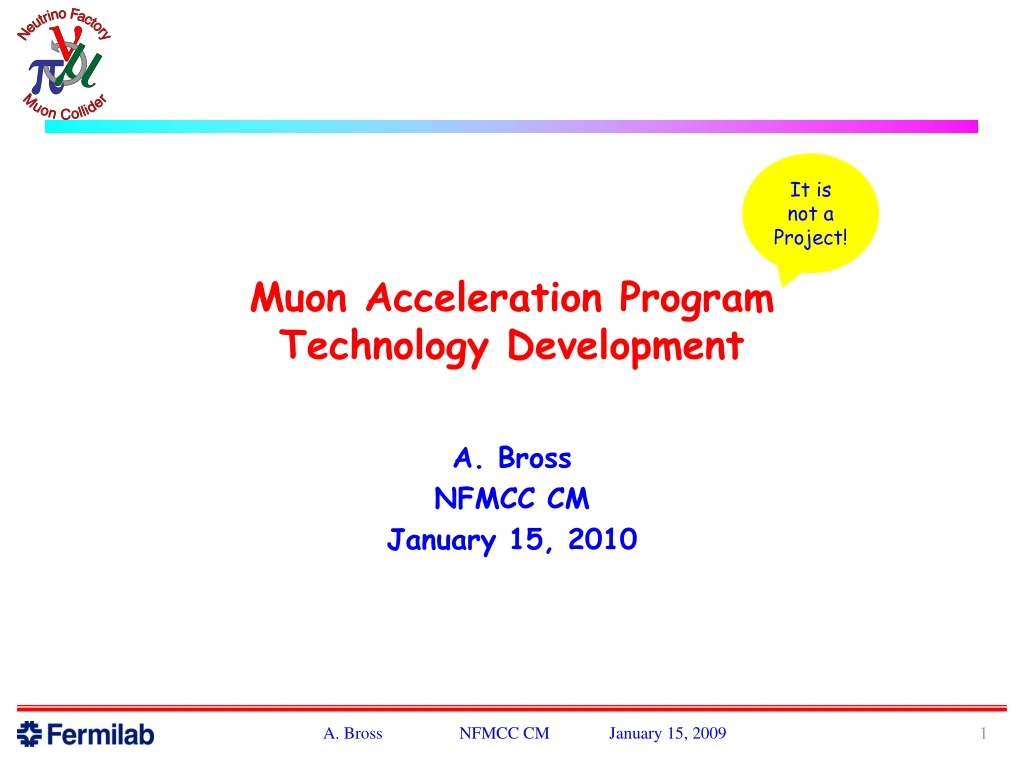 muon acceleration program technology development