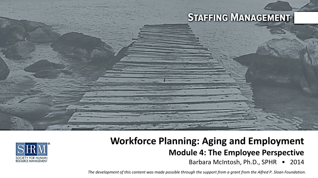 workforce planning aging and employment module