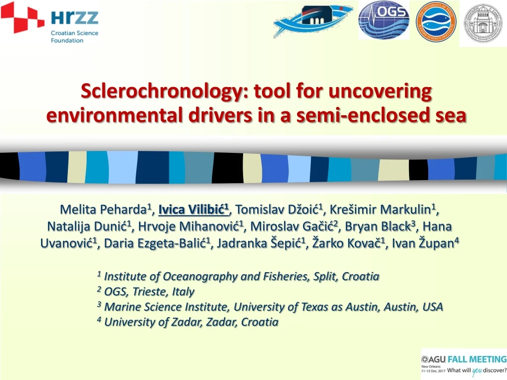 sclerochronology tool for uncovering environmental drivers in a semi enclosed sea