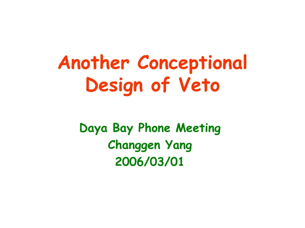 another conceptional design of veto