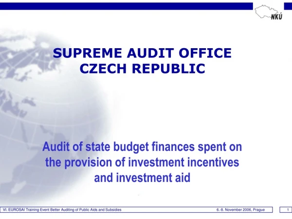 SUPREME AUDIT OFFICE   CZECH REPUBLIC
