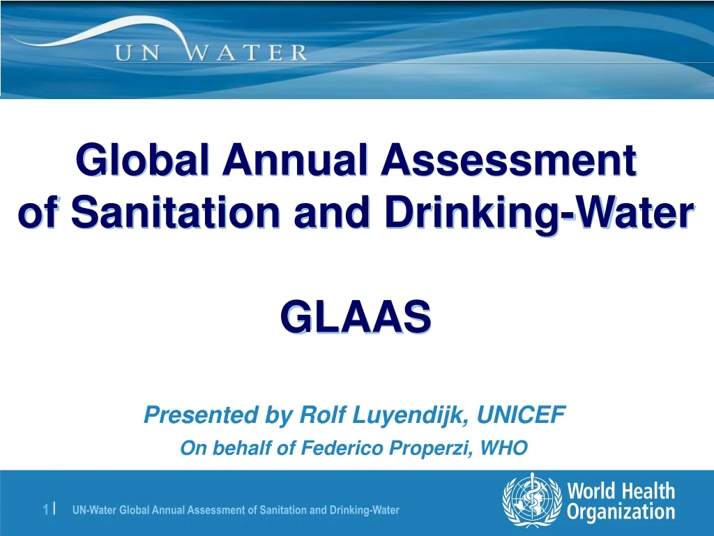 global annual assessment of sanitation and drinking water glaas