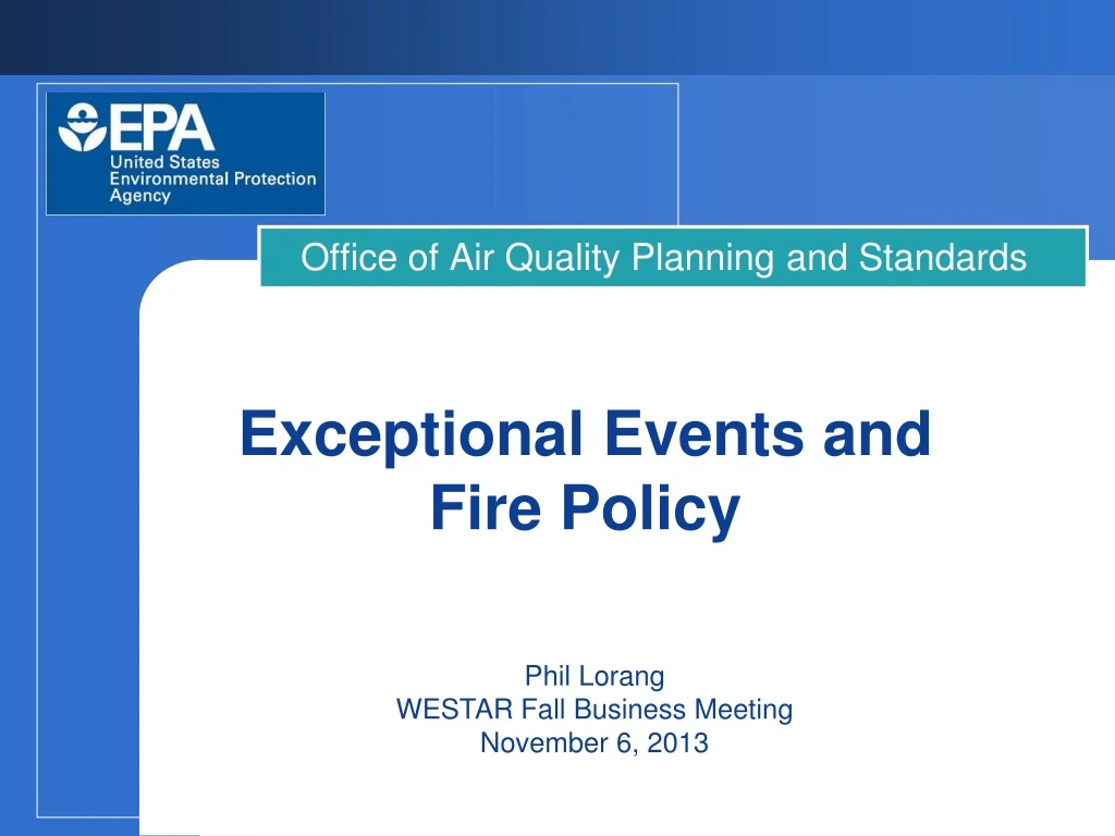 office of air quality planning and standards