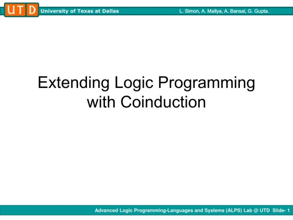 Extending Logic Programming with Coinduction