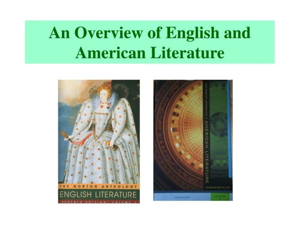 An Overview of English and American Literature