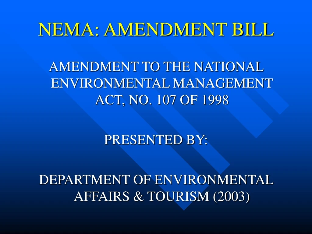 nema amendment bill