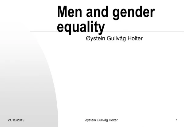 Men and gender equality