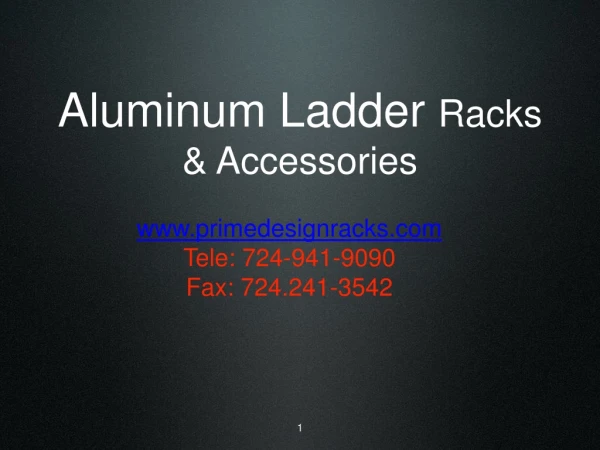 Aluminum Ladder  Racks &amp; Accessories