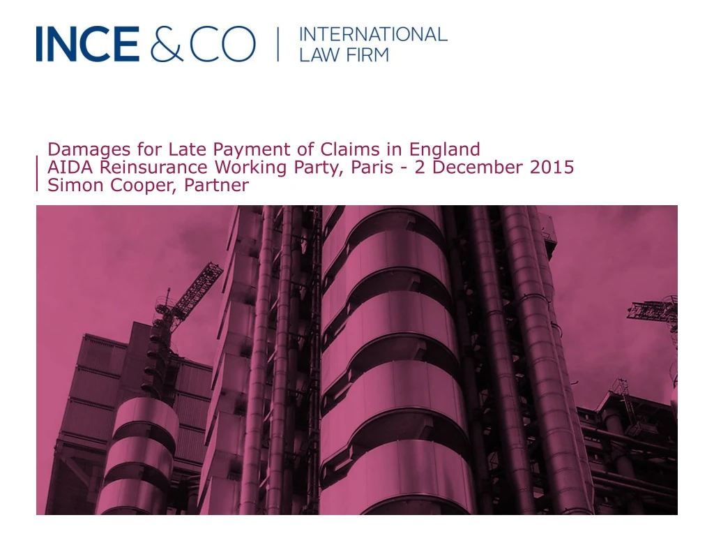 damages for late payment of claims in england