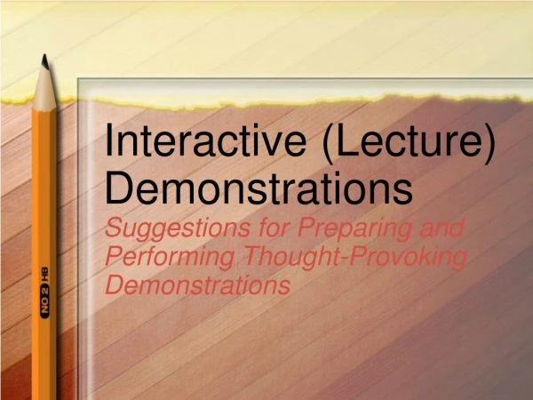 Interactive Demonstrations -1