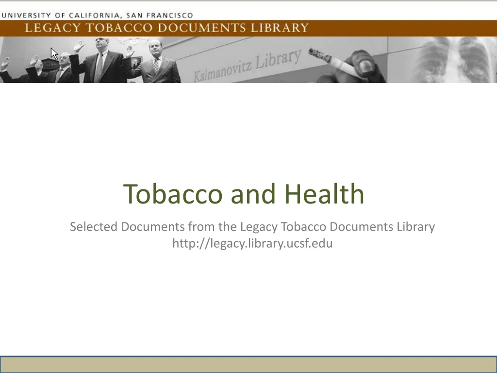 tobacco and health