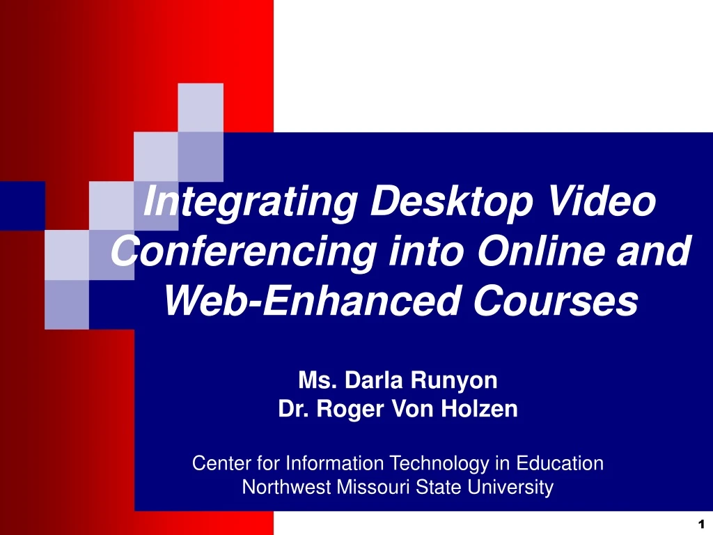 integrating desktop video conferencing into