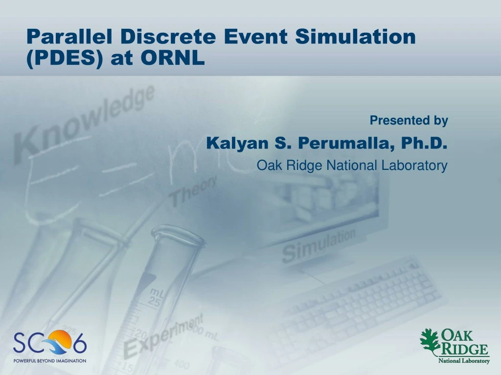 parallel discrete event simulation pdes at ornl