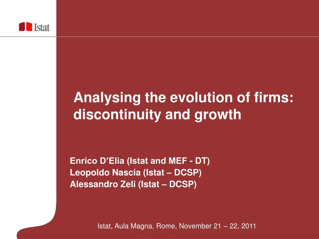 analysing the evolution of firms discontinuity and growth