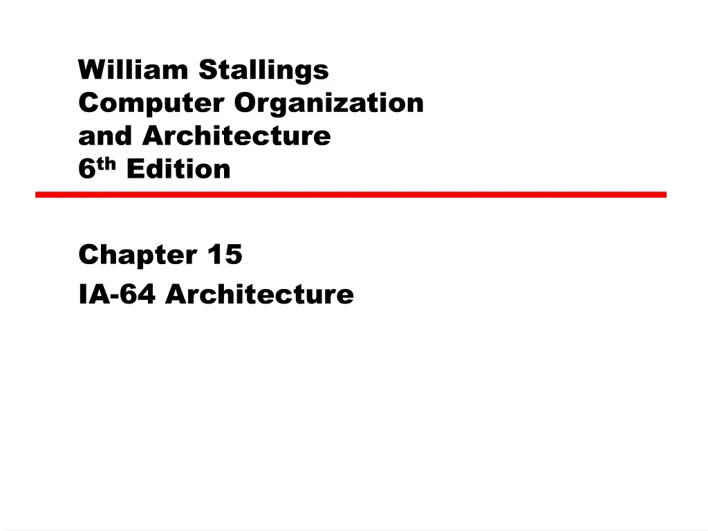 william stallings computer organization and architecture 6 th edition