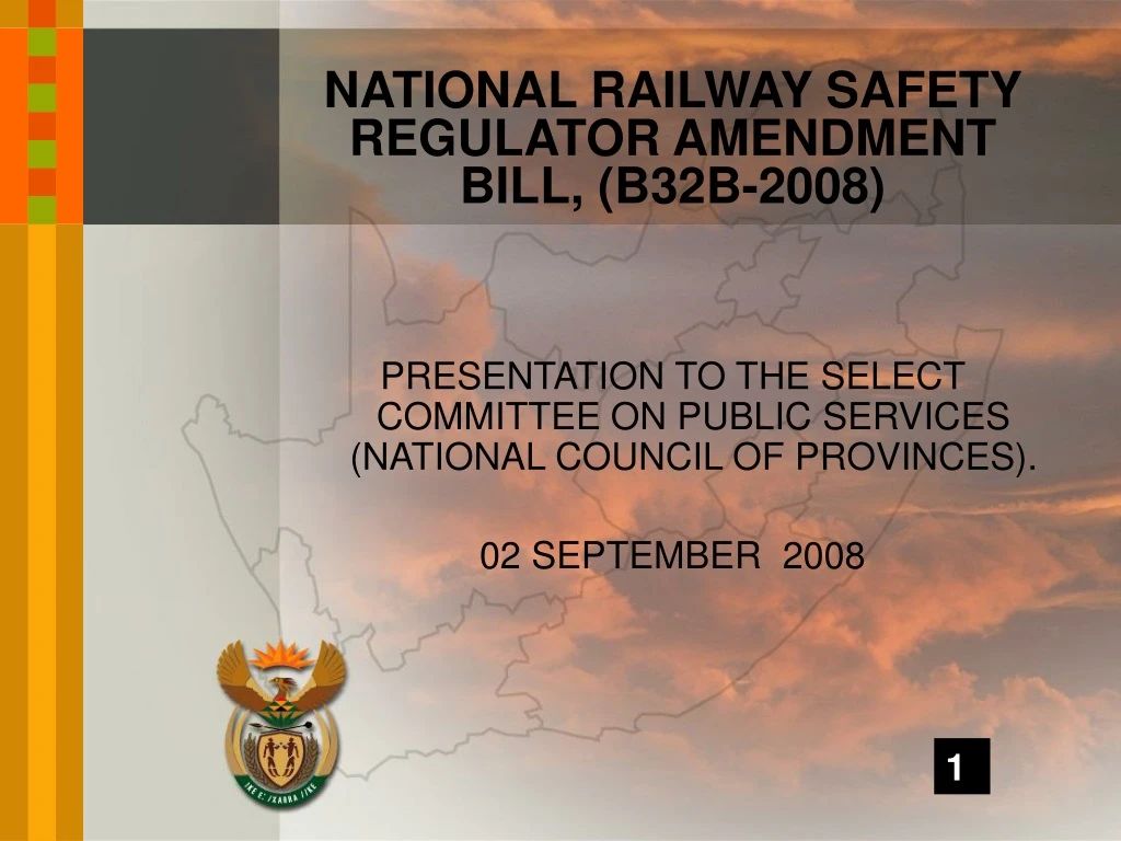 national railway safety regulator amendment bill b32b 2008