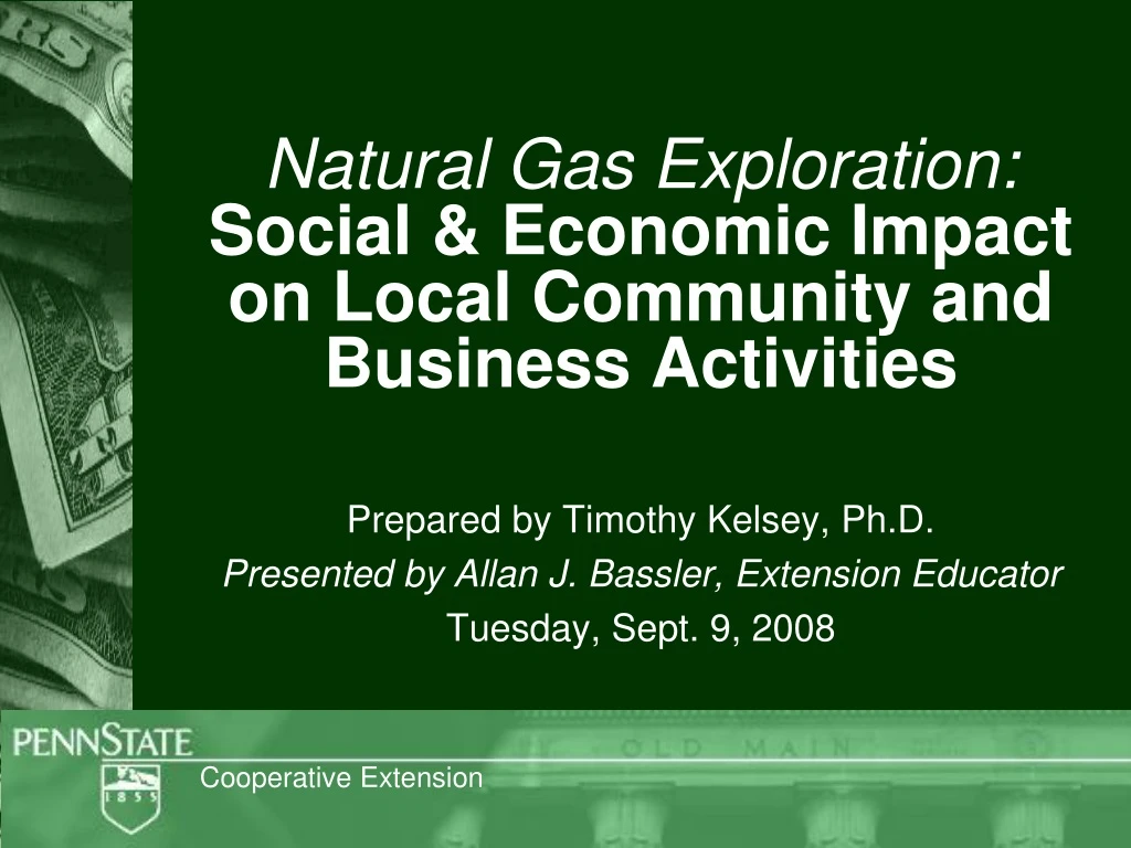 natural gas exploration social economic impact on local community and business activities