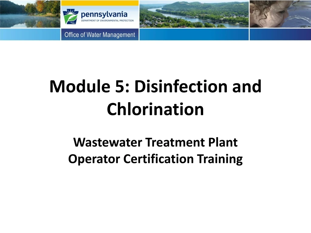 module 5 disinfection and chlorination