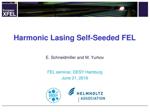 Harmonic Lasing Self-Seeded FEL
