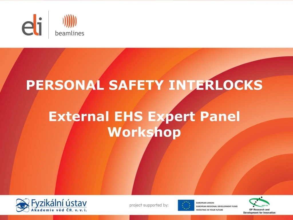personal safety interlocks external ehs expert panel workshop
