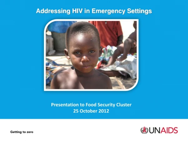 addressing hiv in emergency settings