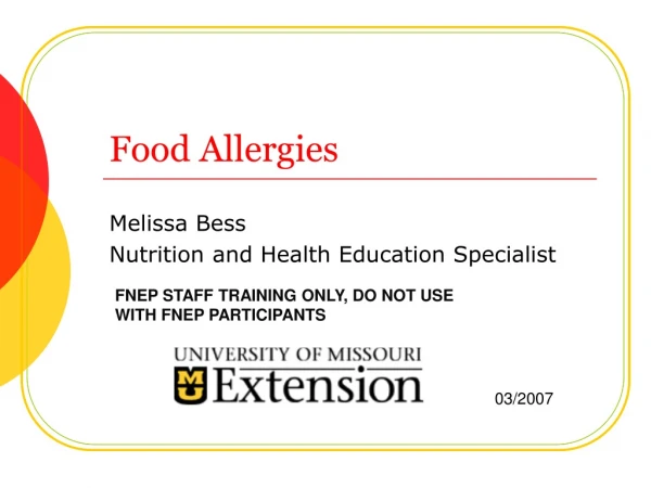 Food Allergies