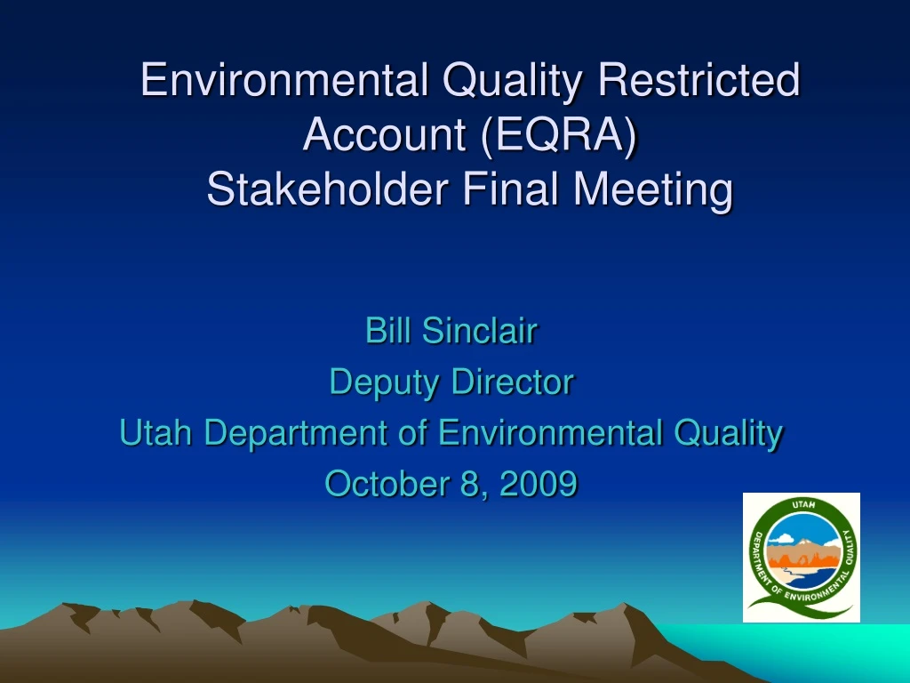 environmental quality restricted account eqra stakeholder final meeting