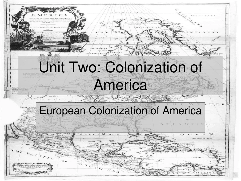 unit two colonization of america