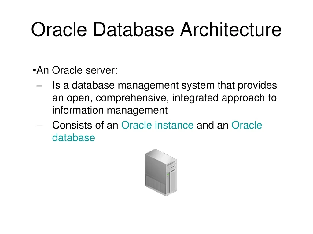 oracle database architecture