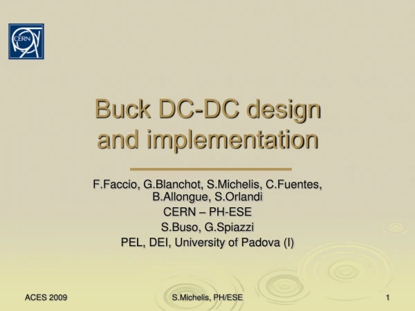 Buck DC-DC design  and implementation